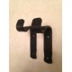 A Pair of Black Curtain Pole Hangers Wall Brackets to fit 16mm Curtain Rod Pole